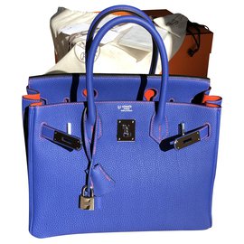 Hermès-Commande spéciale Birkin 30-Bleu