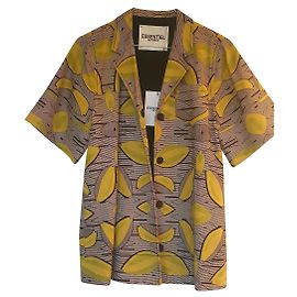 Chaqueta larga multicolor de algodón Essentiel Antwerp Multicolor