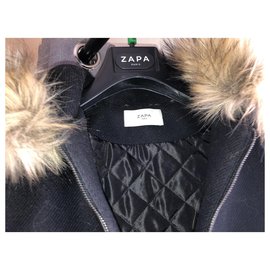Zapa-Zapa Wool Coat-Black