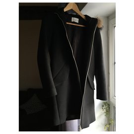 Sandro-Sandro wool coat-Black