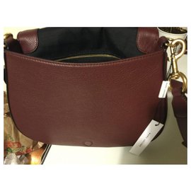 Marc Jacobs-Marc Jacobs Recruit Leather Saddle Bag-Dark red