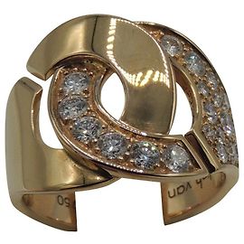 Anello Polsini Dinh Van R16 oro rosa e diamanti D'oro
