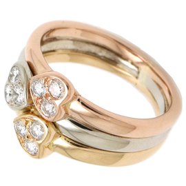 Van Cleef & Arpels-Van Cleef & Arpels Gold Diamant Trinity Hearts Ring-Mehrfarben
