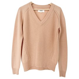 Ba&Sh nackter Bash-Kaschmirpullover Fleisch