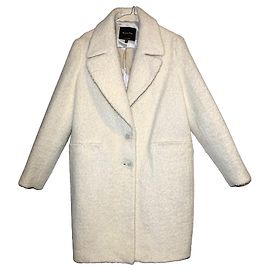 Massimo Dutti Bata blanca oversize Blanco