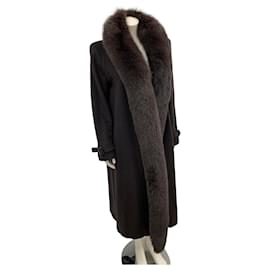 Max Mara Wool Coat Dark Brown Other