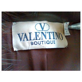 Valentino-VESTE EN CUIR VALENTINO-Marron