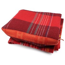 Hermès vintage plaid 100% woo Red