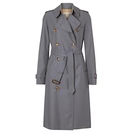 Burberry-BURBERRY The Long Kensington Heritage Trench Coat-Grey