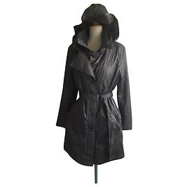 Ikks Linen Waterproof Coat Black Black