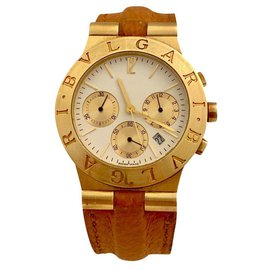 Bulgari-Bulgari CH 35 g, 18k Gold Diagono Chronograph-Golden