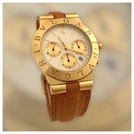 Bulgari-Bulgari CH 35 g, 18k Gold Diagono Chronograph-Golden