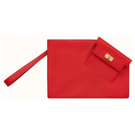 Hermès-Bolso Kelly Pocket To Go pequeño-Roja