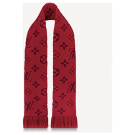 Louis Vuitton-Foulard LV Logomania rouge-Kaki