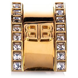 Ear Cuff con clip con logo dorato Balenciaga D'oro