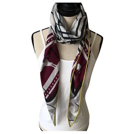 Hermès-large cashmere & silk triangle-Grey
