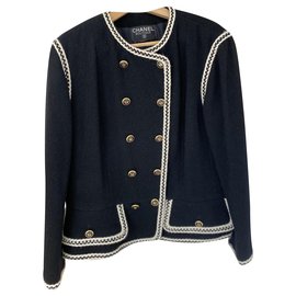 Chanel Jackets Black White