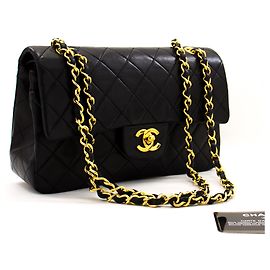 Borsa classica Chanel in pelle di agnello nera Nero