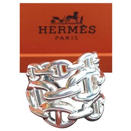 Hermès-Chaine d'ancre Enchainee-Argenté