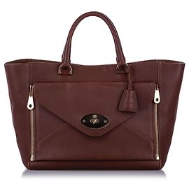 Mulberry Brown Willow Leather Tote Bag Brown