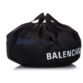 Balenciaga-Balenciaga Black S Wheel Everyday Nylon Travel Bag-Black,Blue,Navy blue