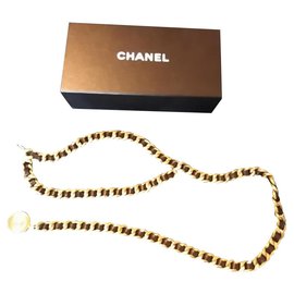 Chanel-Gürtel-Schwarz,Golden