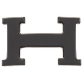 Fivela de cinto Hermès 5382 em PVD preto mate Preto