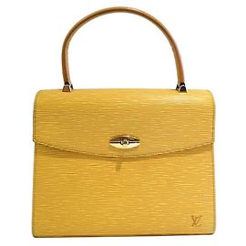 1995 Louis Vuitton Bolso Malesherbes de cuero Epi amarillo Amarillo