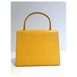 Louis Vuitton-1995 Louis Vuitton Gelbe Epi Leder Malesherbes Tasche-Gelb