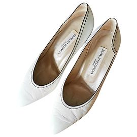Balenciaga Leather Heels White White