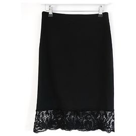 Versace Spitzen Saum Rock Schwarz
