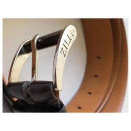 Zilli-ZILLI MEN'S ALLIGATOR BELT-Dark brown