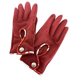 Hermès Seidenhandschuhe Rot Rot