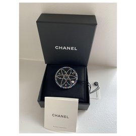 Chanel-Spilla Chanel Planet in resina .-Nero,Multicolore