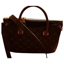 Louis Vuitton Pallas BB Chocolate Leather Handbag Chocolate