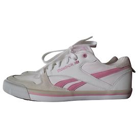 Reebok tênis de lona e couro Branco