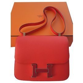 Hermès Constance 24 Rouge de Coeur Epsom Leather Red