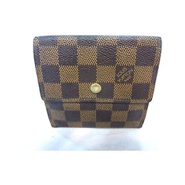 Louis Vuitton Elise Damier Ebène Cartera Marrón Marrón oscuro