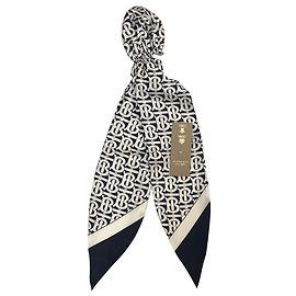 Burberry FOULARD CAPELLI MONOGRAMMA BIANCO NERO Nero Bianco