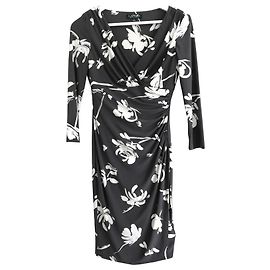Ralph Lauren Robe en jersey à fleurs grise Gris anthracite