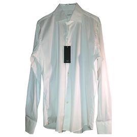 Autre Marque CAMICIA UOMO DELSIENNA / COTONE EGIZIANO BIANCO / ETICHETTA E BLISTER Bianco