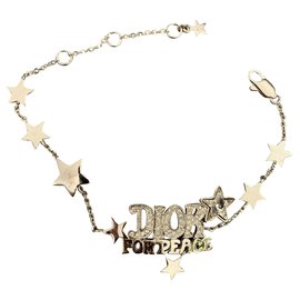 Pulseira Dior For Peace Prateada Aço Prata