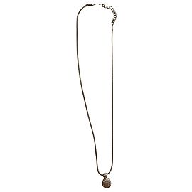 Collar Dior plateado de acero Plata
