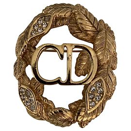 Spilla Dior dorata in acciaio D'oro