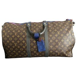 Louis Vuitton Keepall 48H Bag Brown Cloth Brown