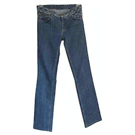 Louis Vuitton - Authenticated Jean - Denim - Jeans Blue Plain for Women, Very Good Condition