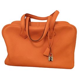 Hermès Bolsa Victoria ii Laranja
