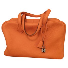 Hermès-Sac Victoria II-Orange