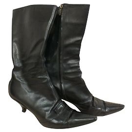 Yves Saint Laurent YSL Rive Gauche vintage boots Black