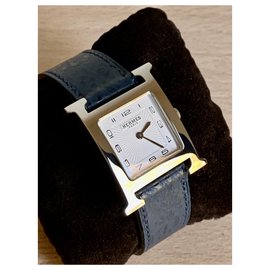 Hermès-Heure H Gd watch model Bracelet Requin-Dark blue